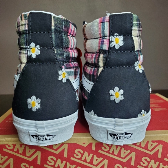 Vans Sk8-Hi Floral Plaid Patchwork Women Size 10, Men Size 8.5 - Picture 6 of 11